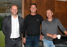 Jeroen de Wit van Van der Ende Groep, Marco Prins van A1 Tuinbouwtechniek en Bart Bakker van Ludvig Svenson.